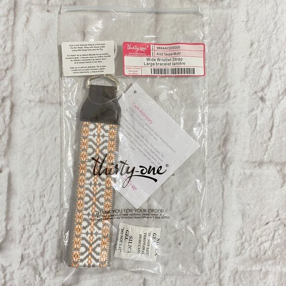 Thirty-One Taupe Wide Wristlet - Picture 1 of 1